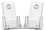 Tag Plastics - Brochure Holders with Business Card Holder - 2 Pack