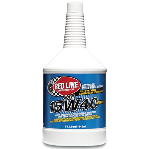 Red Line 21404 15W40 Synthetic Diesel Motor Oil - 1 Quart (12 Pack)