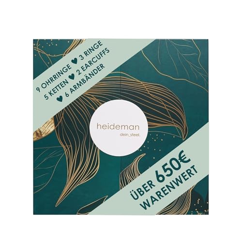 Heideman Adventskalender 2025 Frauen - Schmuck - Limited Edition - Weihnachtskalender mit 25 Schmuckstücken für Damen bicolor gold und silber farbend