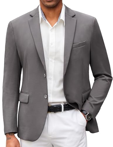 Image of COOFANDY Mens Casual Blazer Slim Fit Suit Jacket Lightweight Knit Sport Coat Two Button Blazer Jacket