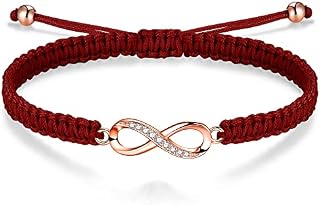 J.Endéar Infinity Bracelet Valentine's Day Jewelry, 925 Sterling Silver Handmade Filigree Bracelet Infinite Love Birthday Gift for Women Girl
