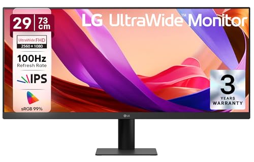 Image of LG 29U511A 73 cm (29 Inch) UltraWide WFHD (2560x1080) IPS Monitor, 100Hz, 5ms(GtG), Anti-Glare, sRGB 99% (Typ.), HDR10, 3-Side Virtually Borderless, DP, HDMI, Headphone Out, Tilt Adjustable (Black)