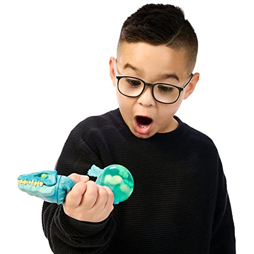 heroes of goo jit zu jurassic world hero pack mosasaurus 4534 long - stretchy squishy dinosaur figure with chomp attack action and unique goo filling