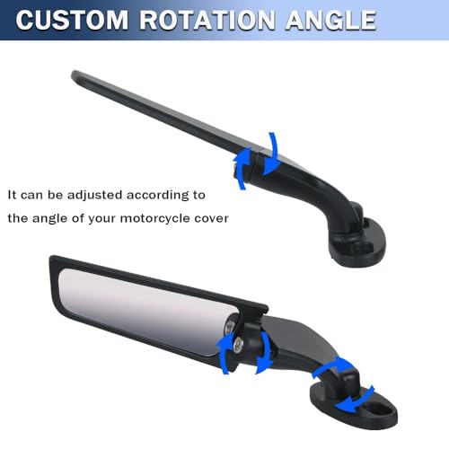 Universelle verstellbare drehbare Seitenspiegel für Suzukí Kawásaki Yamáha Hónda Aprília Ducáti (ohne Licht)