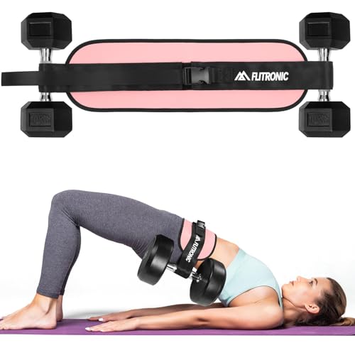 Flintronic 1PCS Hip Thrust Belt for Dumbbells Kettlebells, Cinturón de Botín, Cinturón de Empuje de Cadera de Ejercicio, para Mancuernas Pesas Rusas, para Empuje de Cadera, Sentadillas, Rosa - imagen 9