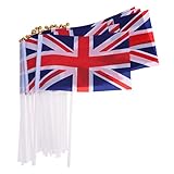 Country/ Club: Great Britain. LIOOBO 50 Piezas Bandera ondeante Jubileo Banderas portátiles de Gran Bretaña Bandera del Reino Unido Bandera ondeante Bandera de Mano para Eventos Deportivos