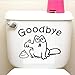 Produktbild EyingEr Funny Toilet"Goodbye"Simon'S Cat Toilet Stickers Washing Bathroom Decor For Home Decoration 3D Vinyl Decals Wall Stickers15Cm * 19Cm