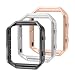 bayite Replacement Accessory Steel Frame Compatible Fitbit Blaze Smart Watch Pack of 3, Black, Silver and Rose Gold