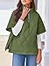 Fazortev Women's Puffer Poncho Pullover Quilted Jacket Short Sleeve Half Zipper Coat Cape Outerwear