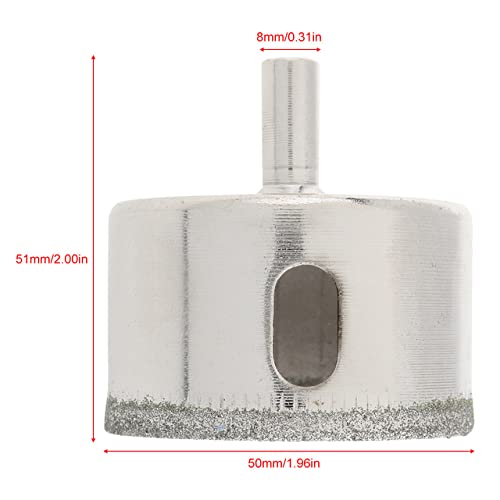Broca de corona diamantada 50 mm para vidrio y cerámica miniatura 2