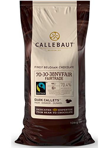 Callebaut 10kg Comercio Justo 73% Extra Bitter chips de chocolate Easimelt
