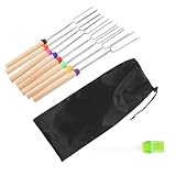 BESTonZON 8 Stück Grillspieße Hot Dog Bratspieße Metallspieße Für Kabobs Flache Spieße Für Kabobs Truthahn Werkzeug Truthahn Kochwerkzeuge Fondue Spieße Campingzubehör Lagerfeuer