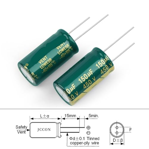 Condensateur 450V électrolytique haute fréquence 150uF radial - 3