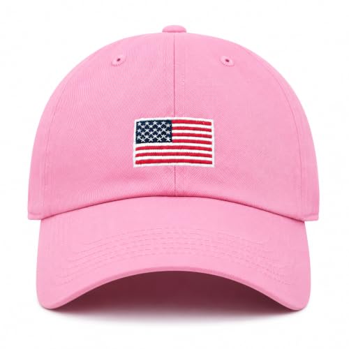 Image of USA Flag & Embroidery Premium 100% Cotton Low Profile Adjustable Baseball Dad Cap