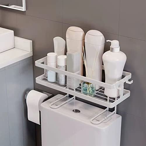 RASTKY Estante De Almacenamiento sobre El Inodoro - Estante para Inodoro Engrosamiento Instalación De Clavos De Gran Capacidad Hierro sobre El Baño del - Rejilla para El Baño sobre El (Blanco de una - imagen 5