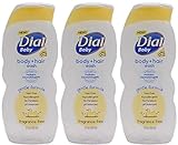 Dial Baby Body + Hair Wash, Fragrance Free, 12 Fluid Ounce (Pack of 3)