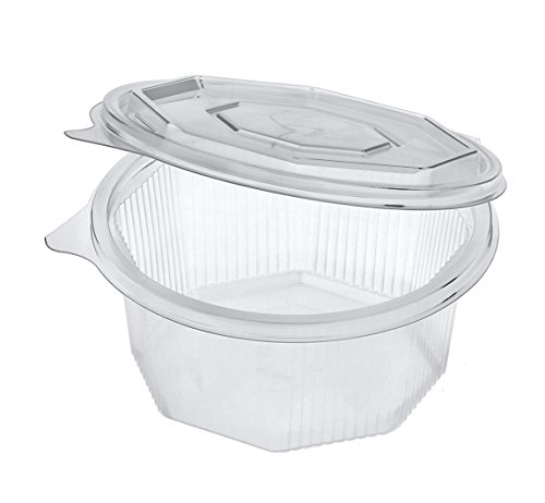 Preisvergleich Produktbild PAPSTAR 12022 Verpackungsbecher eckig, mit Klappdeckel, 500 ml, transparent