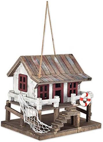 Sunset Vista Designs BPS-23 for The Birds Decorative Birdhouse, Vintage Coastal Cabin