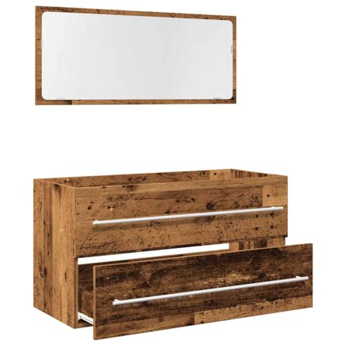 Muebles de baño de madera de ingeniería con gran almacenamiento marrón 6