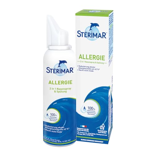 Stérimar Allergie Nasenspray - 100% natürliches Meerwasser -Schnelle und Akute Hilfe bei Schnupfen und Verstopfter Nase Ausgelöst durch Allergien - für Kinder und Erwachsene 50ml 150 Sprühstöße