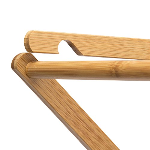 Image of Household Essentials Bamboo Folding Clothes Drying Rack, Upscale Laundry Rack with 11 Dowels, Environmentally Friendly, Stable Frame, Shelf for Drying Flat