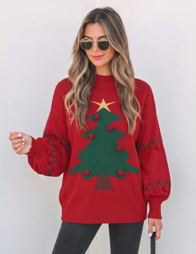 Image of ZESICA Women's 2026 Fall Striped Pullover Sweaters Tops Fashion Outfits