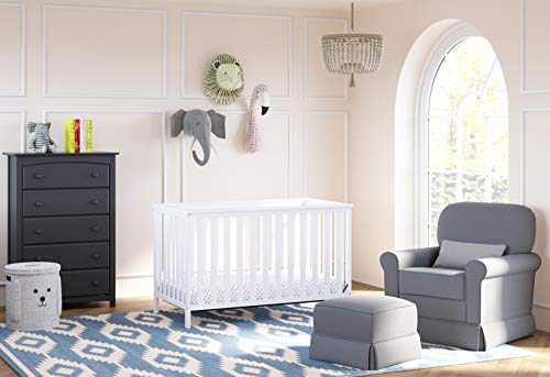 Storkcraft Kenton 5 Drawer Dresser (Gray) – Dresser for Kids Bedroom, Nursery Dresser Organizer, Chest of Drawers for Bedroom with 5 Drawers, Universal Design for Children’s Bedroom - Thumbnail 3