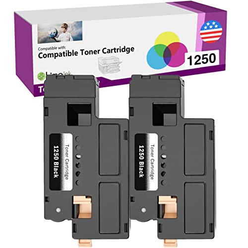 Limeink Compatible Printer Toner Cartridge Replacement For Dell 810Wh C1765Nf C1765Nfw C1760Nw 1250C 1355Cnw Printer Cartridges Ink For 1250 (2 Black) #TOP9