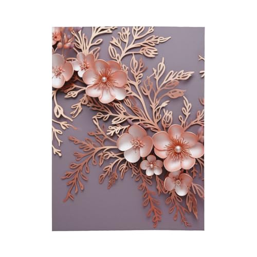 Couverture polaire fleurie douce pour vos soirées cocooning