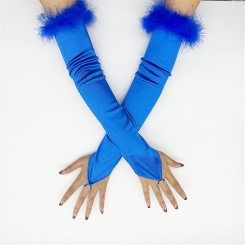 Long Stained Fingerless Gloves For Women Elegant Elbow Length Gloves For Formal Occasion 1920s Evening Party Armwear3