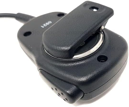 Close-up of Icom HM-158LA Alligator Clip
