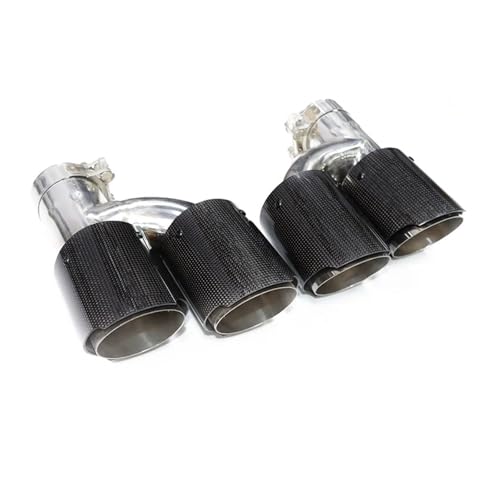 Double tuyau d'échappement universel en carbone pour look soigné lors de vos trajets