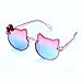 3Pcs Kids Sunglasses Polarized UV Protection | Lovely Pink Heart Girls Sunglasses Kitty Age 2-10 Baby Toddlers With Beautiful Box For Gift (Style 1)