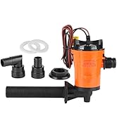 Yctze 12V 800GPH Live Bait Tank Aerator Submersible Cartridge Boat Aeration Pump Boat Accessory S...