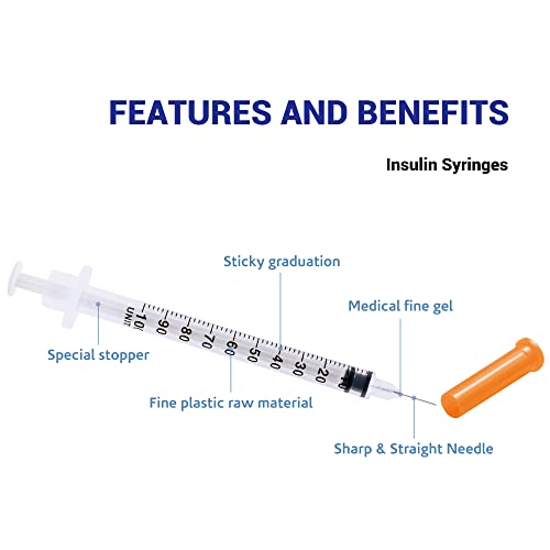 Verifine U-100 Insulin Syringe, 31G 5/16“ 0.3ml Individually Sealed (100 Counts)