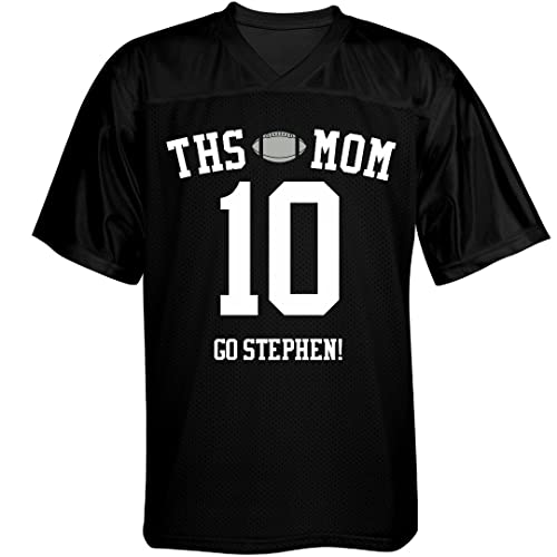 Customized Girl Football Mom Jersey: Unisex Mesh Football Jersey Black