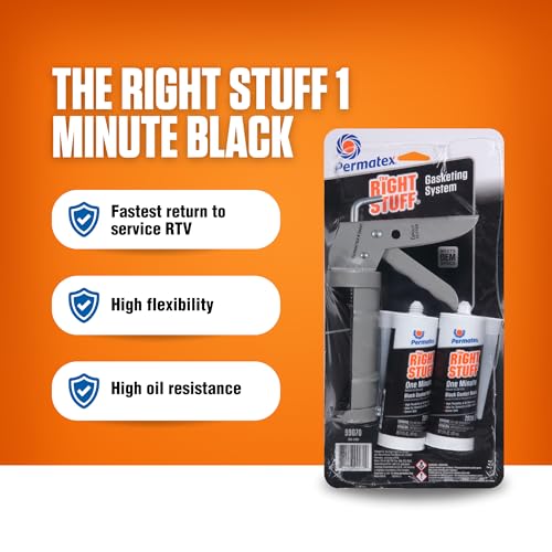 Permatex 99070 The Right Stuff Gasket Maker, 5 oz. - 2 Pack with Caulking Gun