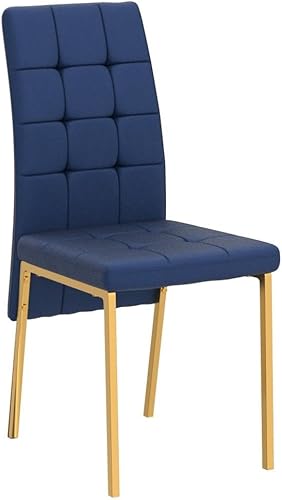 Miniatura 4 de NORDICANA Juego de 4 sillas de comedor tapizadas de terciopelo, sillas clásicas de respaldo alto, sillas laterales copetudas de cola de milano,