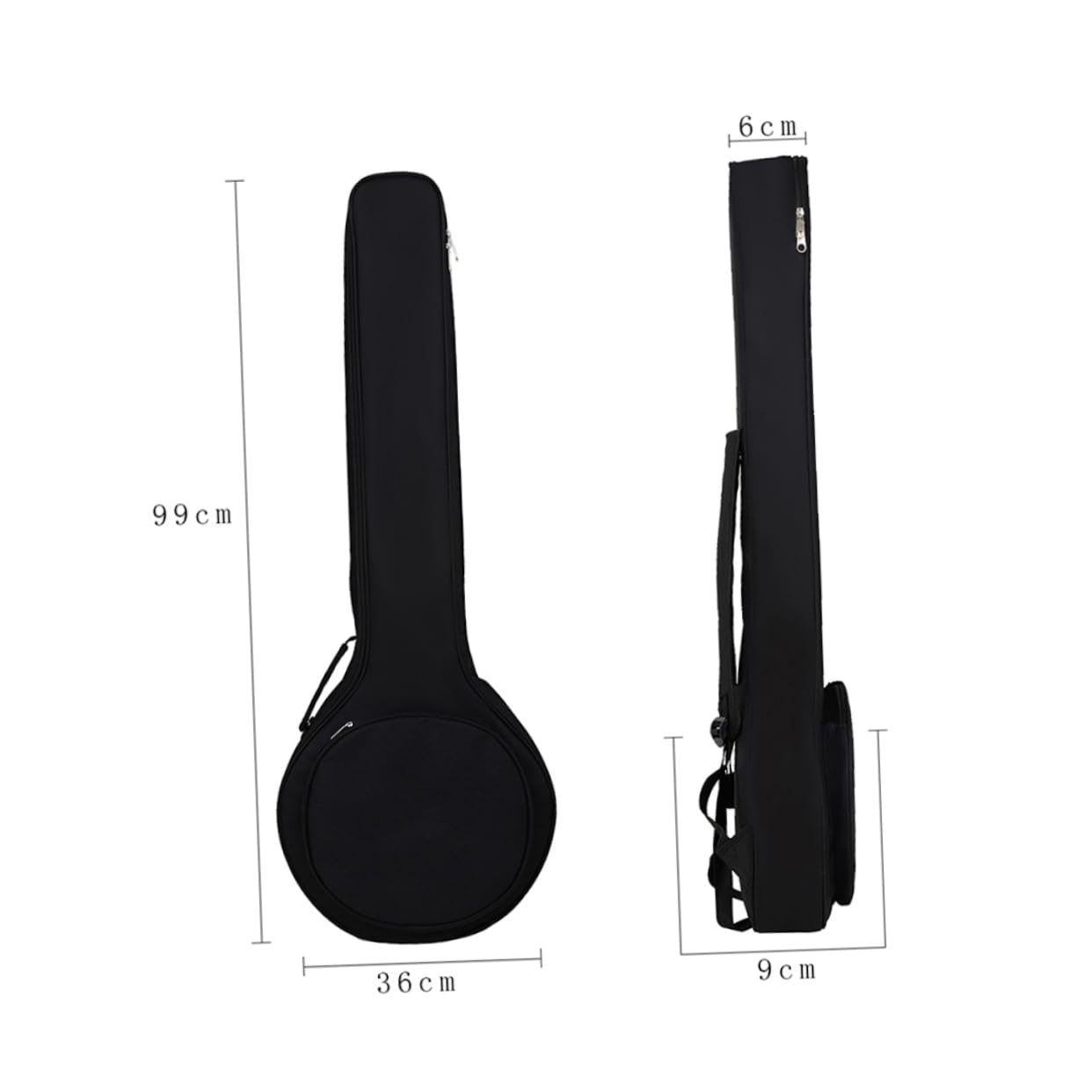 CIMAXIC 1Pc Convenient Banjo Storage Pouch Durable and Bag for String Banjos Ethnic Style Design Portable Carrying Case for Musicians Black