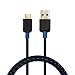 Cable Matters USB Type C (USB-C) to Type A (USB-A) Cable with Braided Jacket in Black 3.3 Feet
