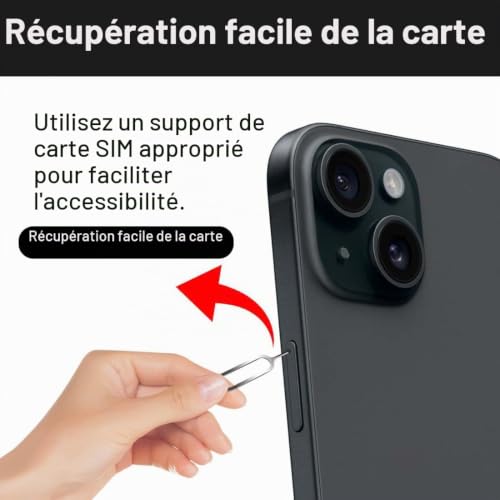 GNALIA 1 Tiroir Carte Sim + 2 Épingles Pour Huawei P30 Lite, Support Double Sim Noir, Compatible New Edition 202 – vue 4
