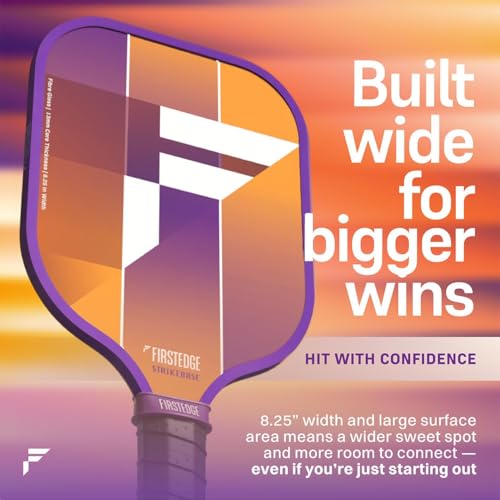 Image of StrikeBase Fibreglass Pickle Ball Rackets (Set of 2) | Wide Body Pickleball Paddle | Grit Painted Surface | Dual-Tone Edge Guard | Lightweight (Includes 2 Paddles 2 Balls & Cover)-13MM