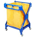 Farag Janitorial Commercial Laundry Cart with Wheels | 350 LBS Load | Foldable