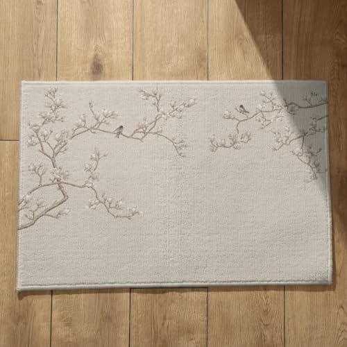 EHOMERY Alfombra Atrapapolvo Grande Felpudo Japon Pintura del Feng Shui Chino Alfombra Ducha Felpudo Queen 40x60cm, Felpudo De Felpa De Algodón Antideslizante