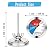 BBQ Thermometer Gauge - Charcoal Grill Pit Smoker Temp Gauge Grill Thermometer with Fahrenheit and Heat Indicator (1 Pack)
