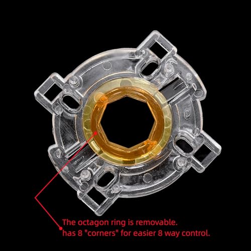 Image of Ruimou 2Pcs GT-Y Octagonal Restrictor Gate Replacement Compatible with Sanwa JLF Series JLF TP 8YT (SK) JLF TP 8Y (SK) JLF TP 8S (SK)