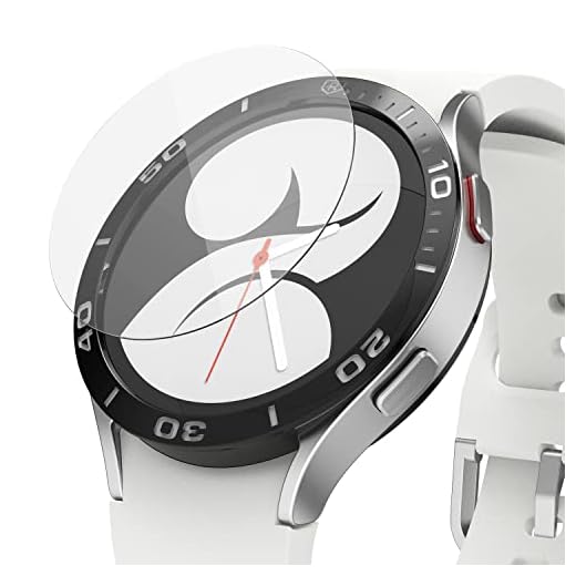 Ringke Invisible Defender Glass [4er Pack] Kompatibel mit Galaxy Watch 4 44mm Panzerglas Schutzfolie - R5