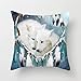 ACYKM Fodera Cuscino copricuscini  Wolf with Wings Throw Pillow Fodere Fantasy Wolf Fodera per Cuscino Wolf Howl at Moon Federe per Divano Decor Sedia Divano Decorazioni casa Natale Nuovo Anno Regalo