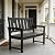 ACUEL 50" Poly Lumber HDPE Outdoor Bench 2-Person Patio Seating, Black