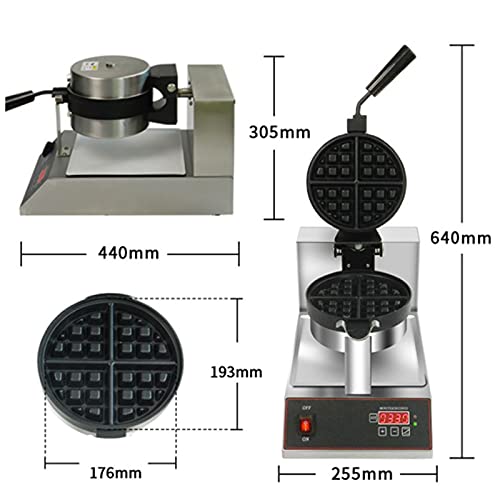 XYJNN Gewerblicher Waffeleisen — doppelseitiger Waffelofen mit konstanter Temperatur und Display… – Bild 3